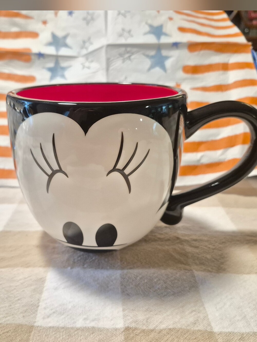 VGC Disney Minnue Mouse Signature Lg 18 Oz Mug